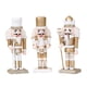 thumbnail image 1 of Cascanueces de madera YONGSHENG 3 piezas juego decoraciones navideñas estatuas del rey 5.9 pulgadas, 1 of 5