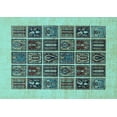 thumbnail image 1 of Ahgly Company Indoor Rectangle Abstract Light Blue Modern Area Rugs, 8' x 12', 1 of 4