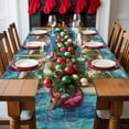 thumbnail image 5 of Christmas Placemats Set of 4, Santa Claus Place Mats Pool Palm Tree Beach Placemat Table Decoration for Kitchen Table Dinner Xmas Holiday Party Home Decor Indoor Outdoor 13x19 Inch, 5 of 9