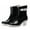 Black, variant on Tejiojio Clearance Punk Style Mid Snow Boots Women's Non-Slip Rain Boots High Heel Water Shoes