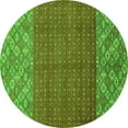 thumbnail image 1 of Ahgly Company Indoor Round Abstract Green Modern Area Rugs, 7' Round, 1 of 4