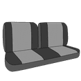 thumbnail image 3 of CalTrend Rear 50/50 Split Back & Solid Cushion SuperSuede Seat Covers for 1999-2004 Ford Mustang - FD303-01SP Black Insert with Black Trim, 3 of 3