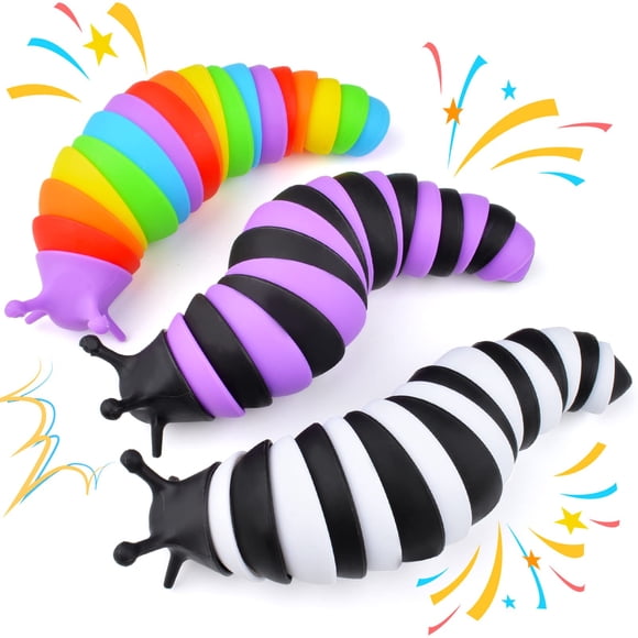 Juguete Fidget Slug Cevioce Sensory para niños y adultos, 3 unidades