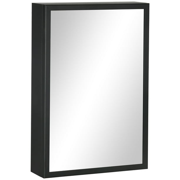 kleankin Bathroom Mirror with Storage Shelves Bathroom Wall