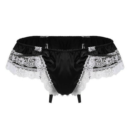 

Low Briefs Lace Open Thong Panties Underwear Mens Cow Lingerie