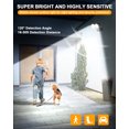 thumbnail image 5 of HAARAY Solar Motion Sensor Outdoor Lights with 16.4Ft Cable, 2500LM Super Bright Adjustable 2-Head LED Security Flood Lights Outdoor IP65 Waterproof, 3 Modes, Auto ON/Off, 7000K, 2 Pack, 5 of 10