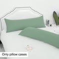 thumbnail image 4 of PiccoCasa 2Pcs Body Pillowcases Microfiber Pillow Covers, Queen Spa Blue, 4 of 9