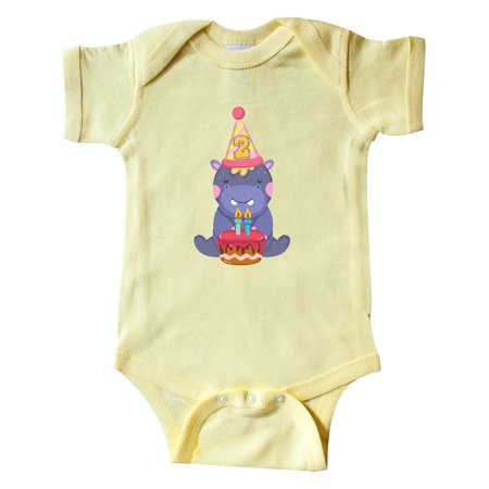 

Inktastic Hippo 2nd Birthday Gift Baby Boy or Baby Girl Bodysuit
