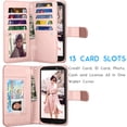 thumbnail image 5 of Tekcoo For Motorola Moto G7 / G7 Plus / G6 Play / Moto G6 / Moto G6 Forge Wallet Case, Luxury ID Cash Credit Card Slots Holder [Black] Carrying Flip Cover [Detachable Magnetic Hard Case] & Kickstand, 5 of 6