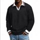 thumbnail image 1 of Ceisia Men's Casual Striped Half Button Round Neck Pullover with Pocket Daily Fashion Top Gift, 1 of 7