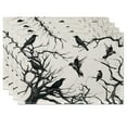 thumbnail image 5 of 4pcs Vintage Halloween Placemats - Happy Ghost, Pumpkin, and Bird Design - Perfect for Fall Farmhouse Dining - 12x18in Table Cover - Ideal Gift and Holiday Decoration - Room and Scene Decor - Party Su, 5 of 5