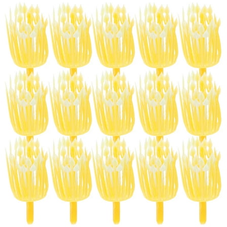 30 Pcs Flower Scatters Stamens for Making Decoration Scrapbook Yellow