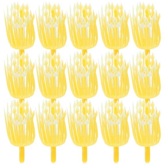 30 Pcs Flower Scatters Stamens for Making Decoration Scrapbook Yellow