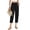 Black, variant on Womens Capri Pants Drawstring Casual Palazzo Trousers with Pockets Loose Floral Lounge Pants Pajama Bottoms