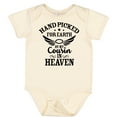 thumbnail image 3 of Inktastic Handpicked for Earth by My Cousin in Heaven with Angel Wings Boys or Girls Baby Bodysuit, 3 of 5