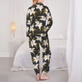 thumbnail image 6 of Goofa Lilies Flowers Printed Women’s 2 Piece Pajama Set Super,Pajamas Women's Long Sleeve Sleepwear Soft Button Down Loungewear Pjs Lounge Set Nightwear-Medium, 6 of 9