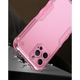 thumbnail image 3 of Case with Belt Holster Bundle for iPhone 14 Pro Max: Slim EX Hybrid Series Shockproof Case (Pink) and Vertical Rugged Nylon Phone Pouch (Green Camo), 3 of 9