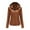 Brown, variant on Women Winter Coat Womens Warm Long Sleeve Jacket Slim Winter Parkas Faux Leather Hoodless