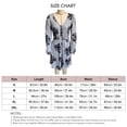 thumbnail image 3 of Women V Neck Dress Long Sleeves Button Trim Elastic Waist Casual Dress for Daily Wear Leaf Printing S, 3 of 3