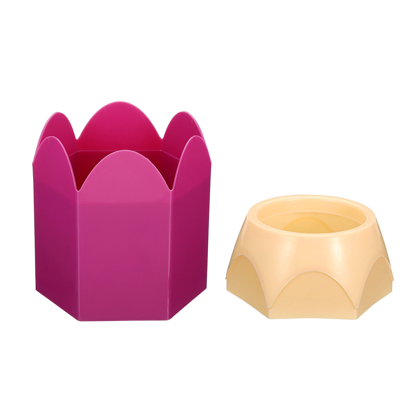 Unique Bargains Cute Plastic Pencil Holder for Desk Stylish Organizer Purple