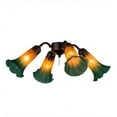 thumbnail image 6 of Meyda 162971 19 in. Amber & Green Pond Lily 4 Light Fan Light, M & B, 6 of 7