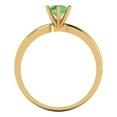 thumbnail image 4 of Solitaire Engagement Ring for Women - 0.5ct Simulated Green Diamond in 14K Yellow Gold Promise Ring, 4 of 6