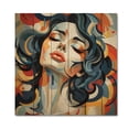 thumbnail image 3 of Designart "Midcentury Girl Illustration of Women" Mid-Century Print on Natural Pine Wood, 3 of 5