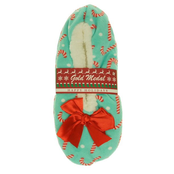 Gold Medal Gold Medal Women's Christmas Sherpa Lined Slippers Candy