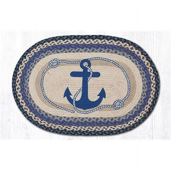 Capitol Importing 88-2745-443A 27 x 45 in. Jute Oval Anchor Patch