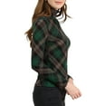 thumbnail image 4 of Haut à Col Roulé à Manches Longues pour Femme Extensible Ajusté de Noël Xmas Chemise TG Vert Brun, 4 of 7