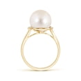 thumbnail image 2 of ANGARA Freshwater Cultured Pearl and Diamond Bypass Ring in 14K Yellow Gold for Women | June Birthstone, Birthday, Anniversary, Jewelry Gift for Women | Pearl Ring, 2 of 8