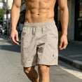 thumbnail image 6 of ZRGHAOYLQ Mens Casual Shorts 7 Inch Elastic Waist Shorts Straight Leg Loose Fit Shorts Breathable Lightweight Summer Leisure Shorts with Pockets, 6 of 7