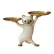 thumbnail image 1 of Bandeja de resina para gatos, adorno de estatua, bandeja para llaves de entrada, decoración de escultura de gatito gris Ehuebsd  Libre de BPA, 1 of 2