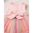 thumbnail image 5 of IBTOM CASTLE Toddler Flower Girls Tulle Dress Sleeveless Princess Tutu Dress Birthday Party Wedding Pageant Gown 1-2 Years Pink Rainbow, 5 of 8