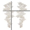 thumbnail image 4 of paire De Cols En Tissu Doubl D'organza - Or Blanc Pour La Couture, Taille Unique, 4 of 5