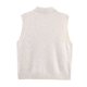 thumbnail image 4 of Blusa de poliéster para mujer, sin mangas, lisa, con cuello en V, informal, cómoda, de invierno, sin mangas, sin capucha, para exteriores, chaquetas, 4 of 8
