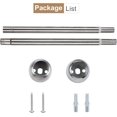 thumbnail image 6 of DEROFIT Closet Rods for Hanging Clothes, 14 to 24 Inch Silver Adjustable closet Hanging Rod Closet Pole Holder metal pole for Wardrobes, Shoe Cabinets, 6 of 7