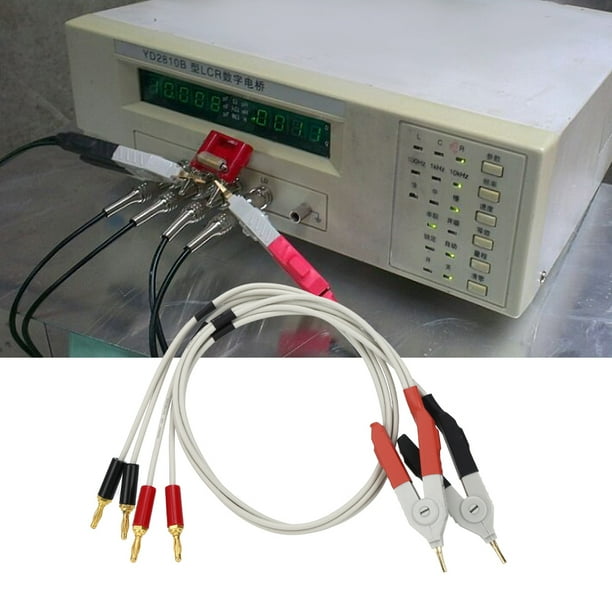 Cable de prueba, cable de prueba electrónico de 4 terminales, pinza de prueba, pinza de prueba, funcionalidad de alta precisión