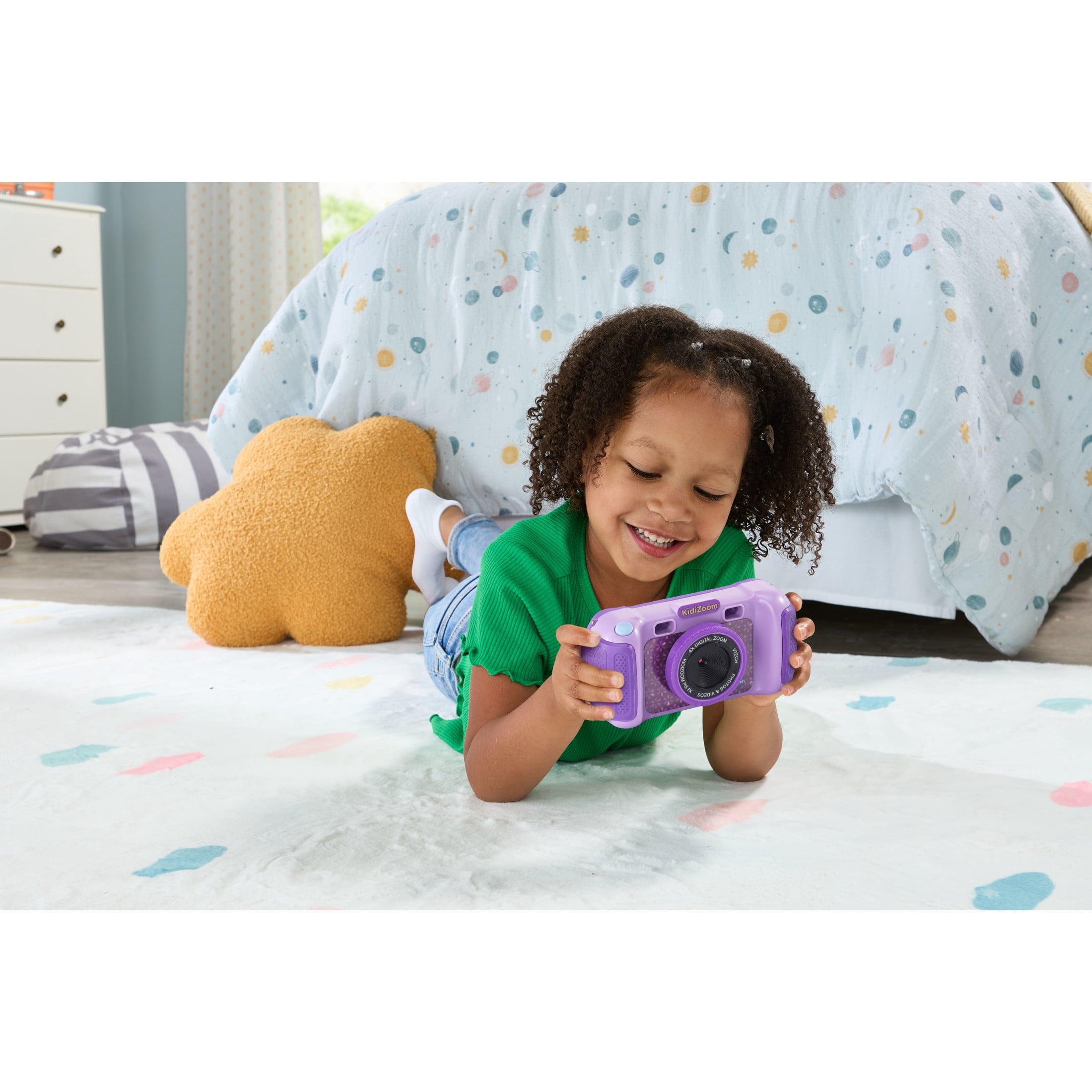 VTech Kidizoom Pix Purple Digital Camera for Kids with Rotatable Lens and Creative Tools