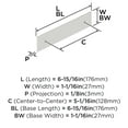 thumbnail image 5 of Amerock Maymont 5-1/16 inch (128mm) Center-to-Center Rectangle Polished Chrome Cabinet Pull Backplate, 5 of 6