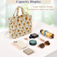 thumbnail image 5 of FORMRS Womens Corduroy Tote Bag Crossbody Shoulder Purse Handbag with Detachable Strap, Beige Sunflower Pattern, 5 of 7