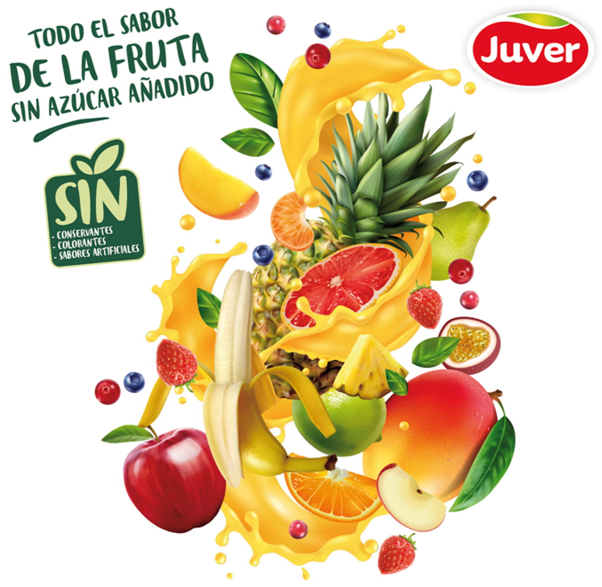 Juver No Sugar Added Peach Nectar 33.8oz (1lt)
