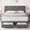 Grey, variant on Eastvita King-Size Upholstered Platform Bed Frame with Storage Drawers/Mattress Foundation with Solid Wooden Slats - No Box Spring Needed (Beige)