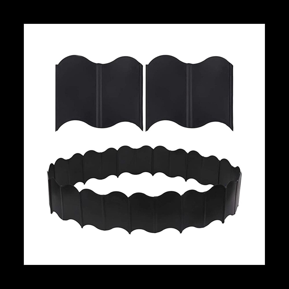Garden Lawn Edging - 60 Pack Landscape Border Flexible Edging Plastic Fence DIY Decorative