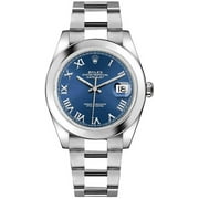 Rolex Datejust 41 Blue Roman Numeral Dial Men's Watch 126300