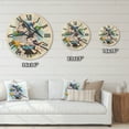 thumbnail image 4 of Designart 'Two Tit Birds Sitting Near The Nest With Eggs and White Flowers II' Traditional Wood Wall Clock, 4 of 5