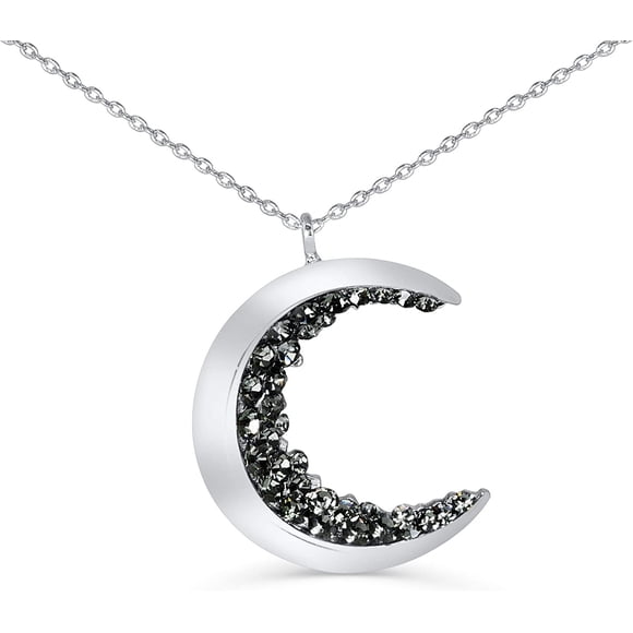EcoNesxp Durable and long-lasting exquisite and elegant trendy and fashionable high-end atmospheric black gypsy planet half-moon Sailor Moon moon pendant chain necklace