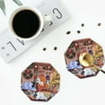 thumbnail image 4 of Lsque Bluey Pattern 4" Drink Coasters Set of 6, Leather Absorbent Coasters, Table Coaster Set Decorative Coffee Cup Coasters Housewarming Gift, 4 of 7