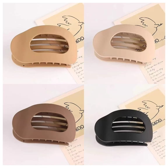 Fashion Oval Hair Claw Clip for Women New Design Leopard Matte Curved Flat Styling Barrettes Acrylic Lying Down Hair Accessories