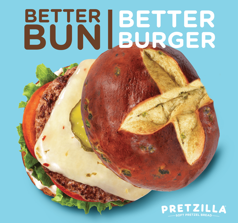 Pretzilla Soft Pretzel Buns, Jalapeño, 4 pk, 12.8oz